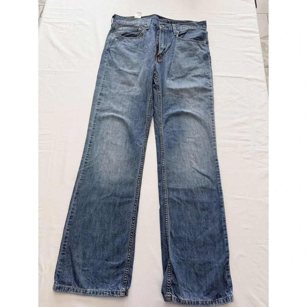 Levi's 527 Jeans Mens 34x34 Blue Medium Wash Bootcut Leg Denim Pants Casual